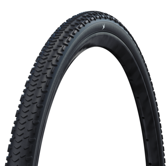 Schwalbe G‑One RX Pro gravel tire with aggressive tread in black colour