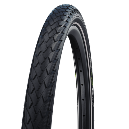 Schwalbe Green Marathon tire with reflective sidewall