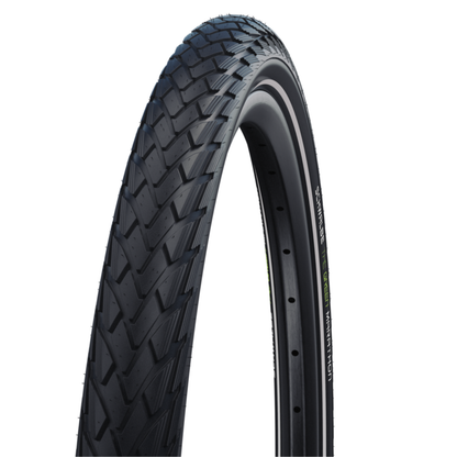 Schwalbe Green Marathon commuter bike tire close up view