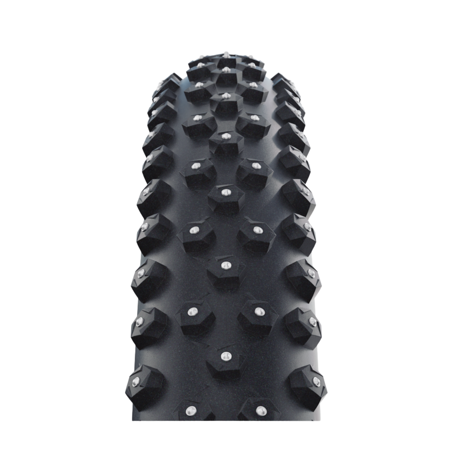 Schwalbe Ice Spiker Tire with tread pattern. Tread and Studs view. 