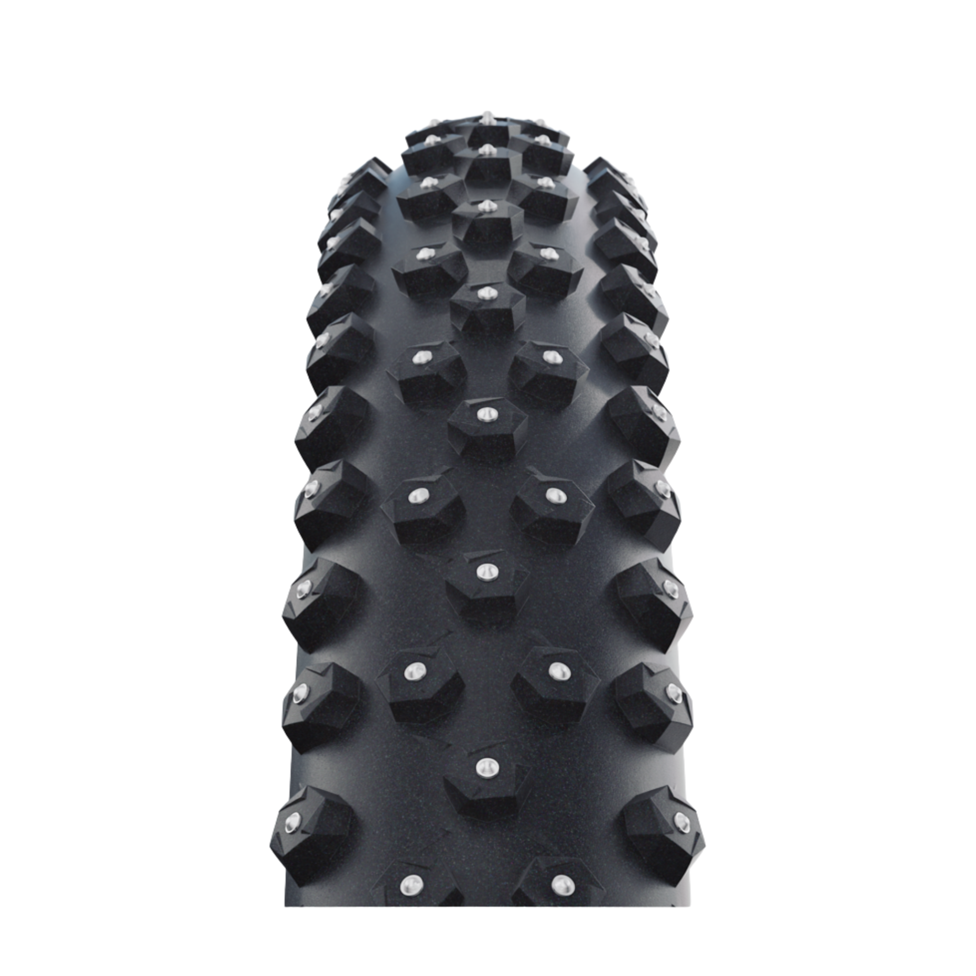 Schwalbe Ice Spiker Tire with tread pattern. Tread and Studs view. 