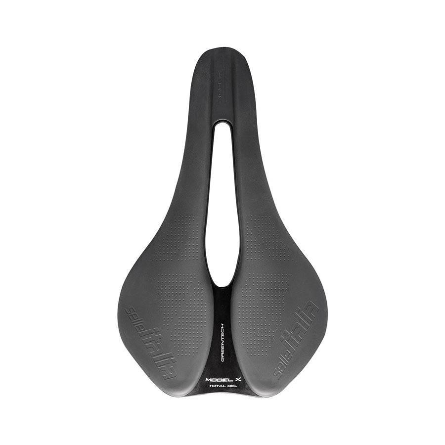 Selle Italia Model X Green Superflow saddle 145 x 245 black top view