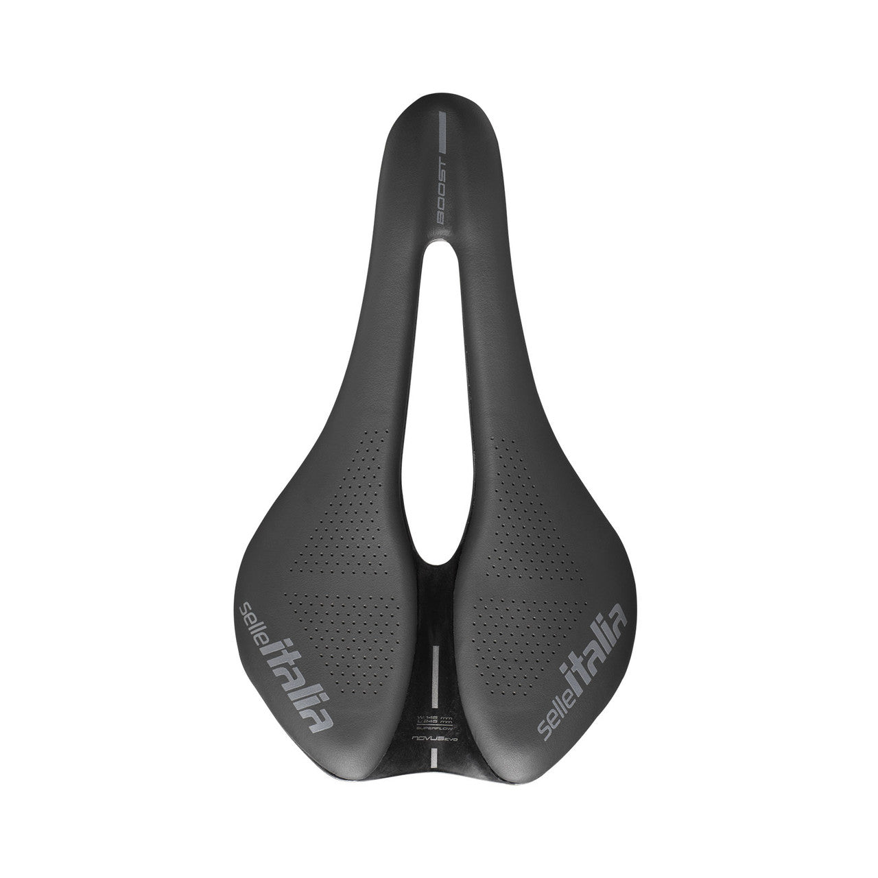 Selle Italia Novus Boost Evo TI 316 Superflow saddle black top view