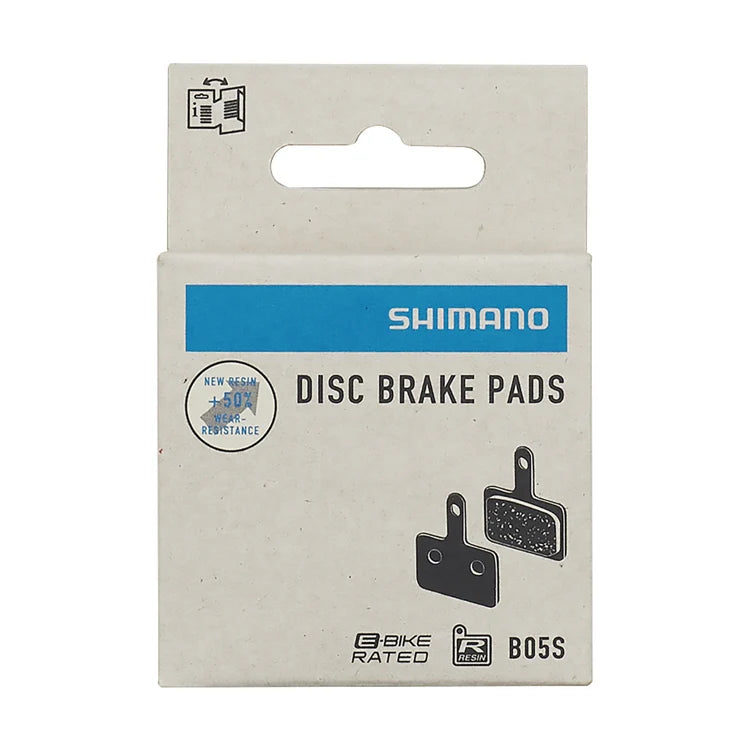Shimano B05S-RX resin disc brake pads inside the package