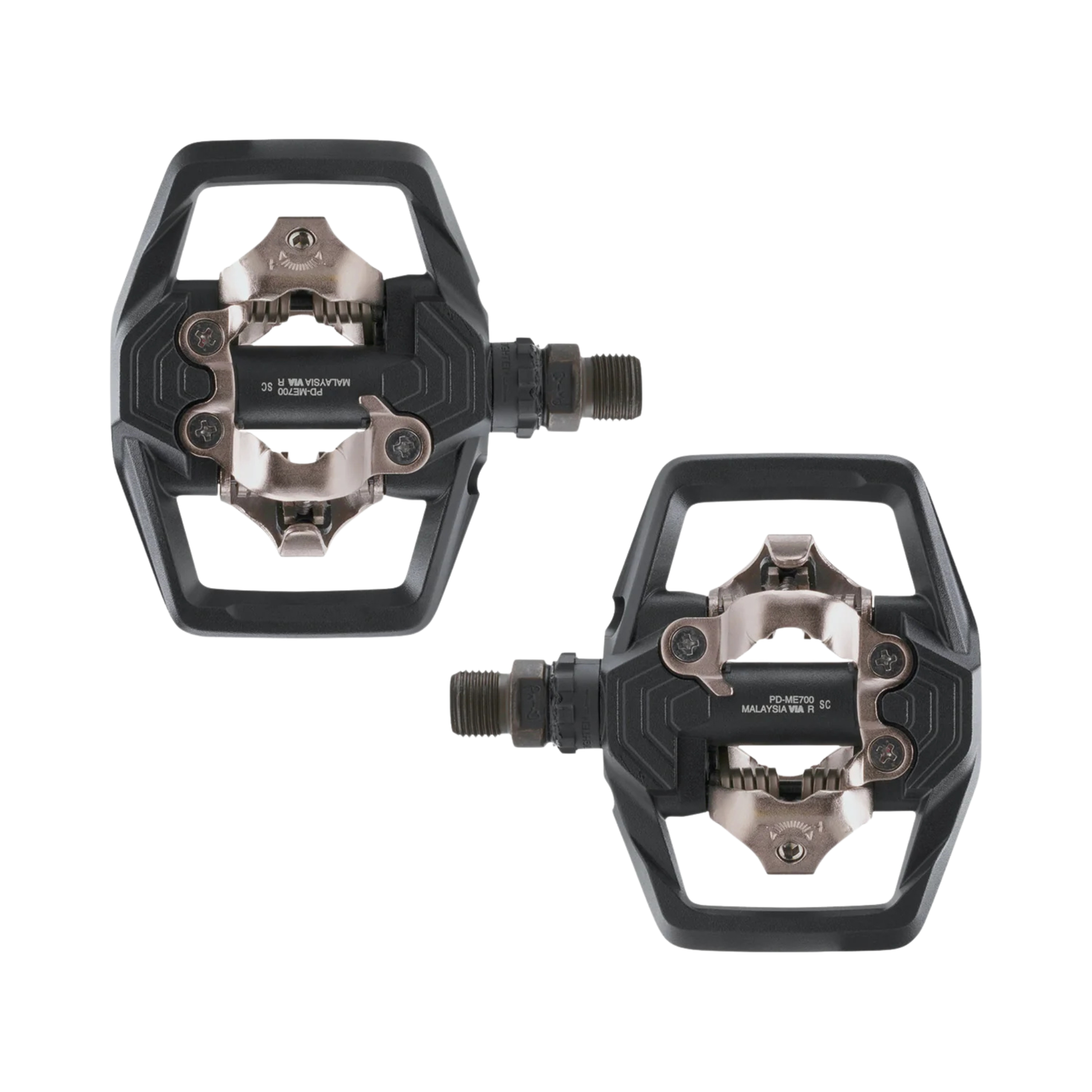 Shimano PD-ME700 SPD trail pedals top view