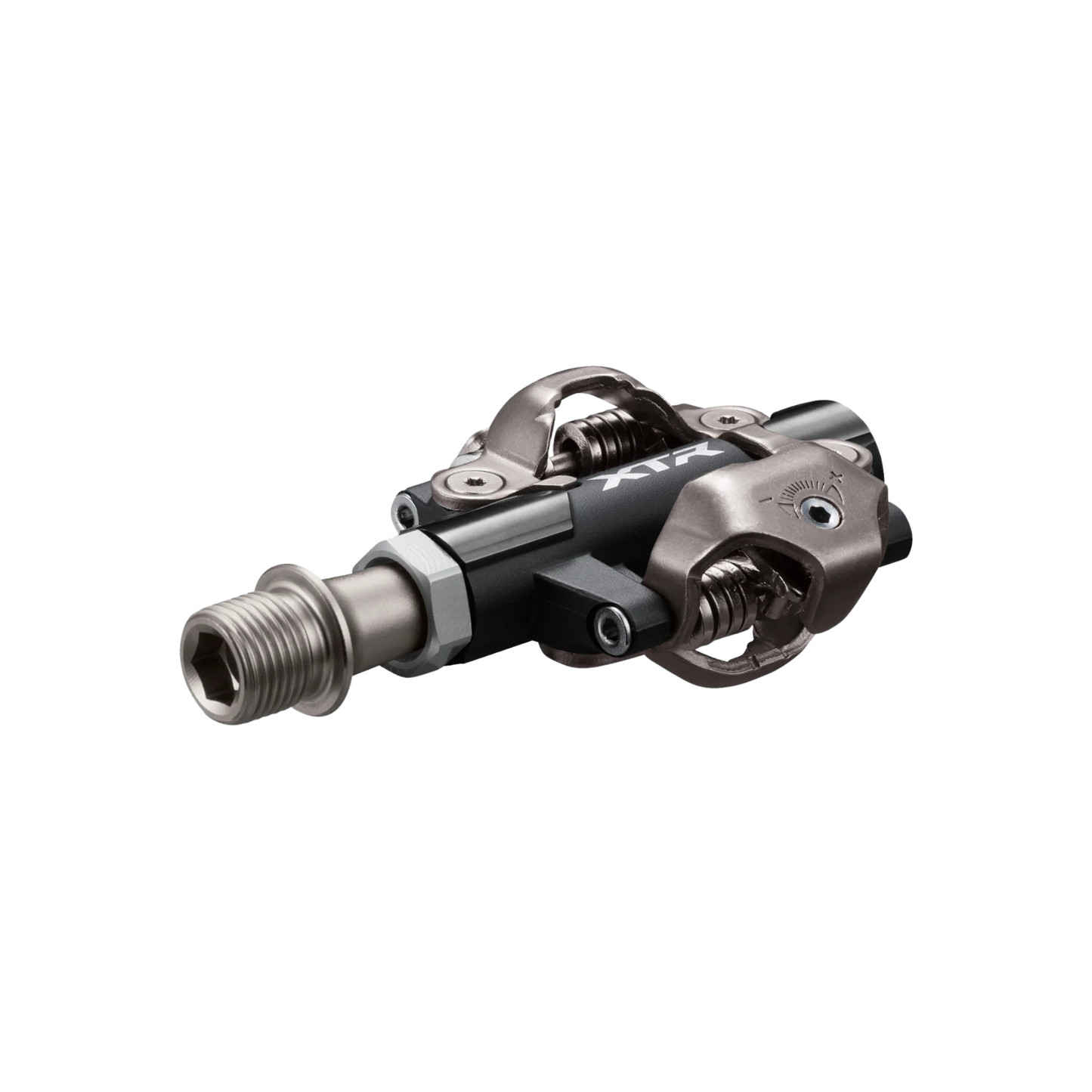 Shimano XTR PD-M9200 pedal axle tread close up view