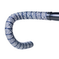 Sim Works BTP woven bar tape in Diamond AFFI-Blue colour, wrapped on handle bar.