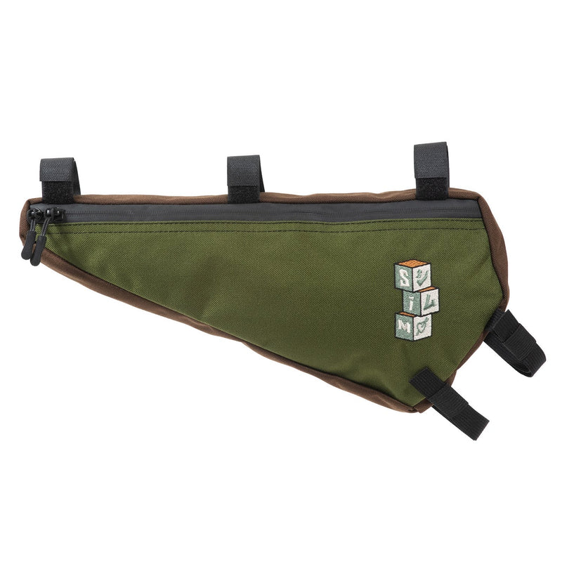 SimWorks Origami 2.2L frame bag in CORDURA nylon, with two storage pockets and secure strap mounting for long days on road, gravel or singletrack.