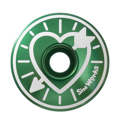 SimWorks Heart Arrow stem cap green