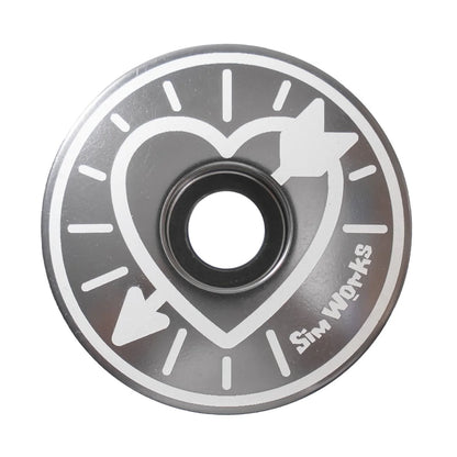 SimWorks Heart Arrow stem cap pewter