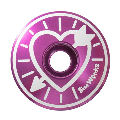 SimWorks Heart Arrow stem cap purple