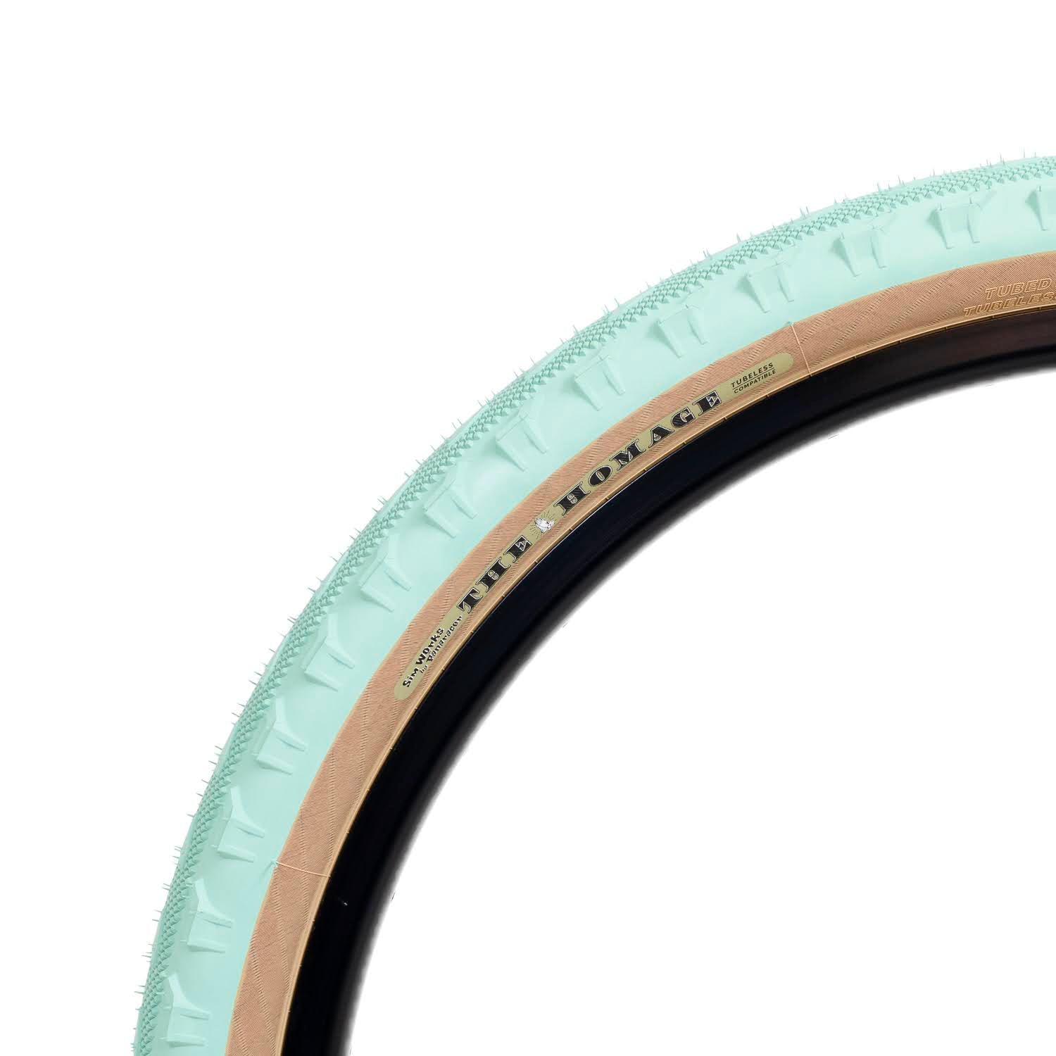 SimWorks Homage 26 inch Tire TLC tan wall side view