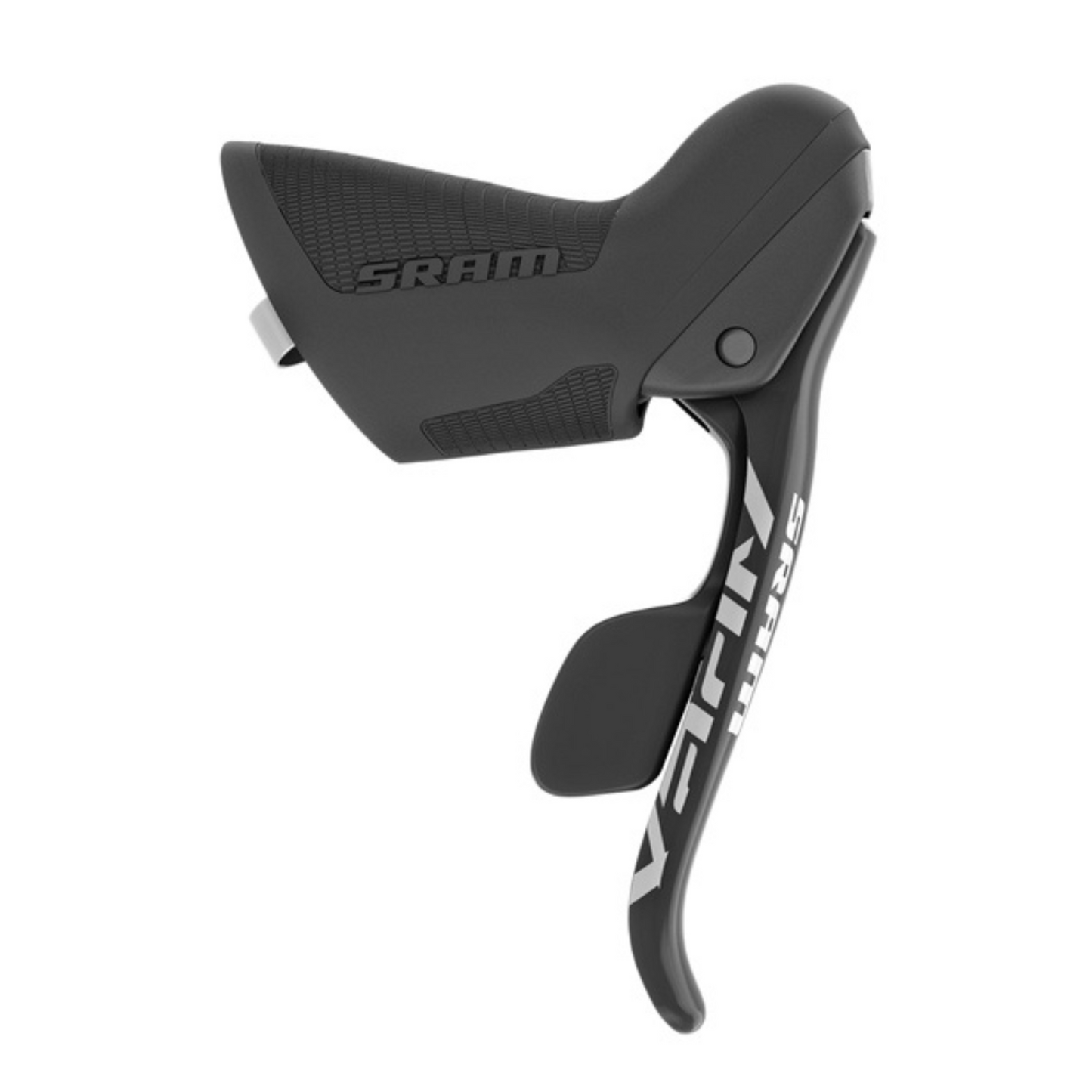 Black Sram Apex Shift-Brake bicycle lever , right side, on a white background