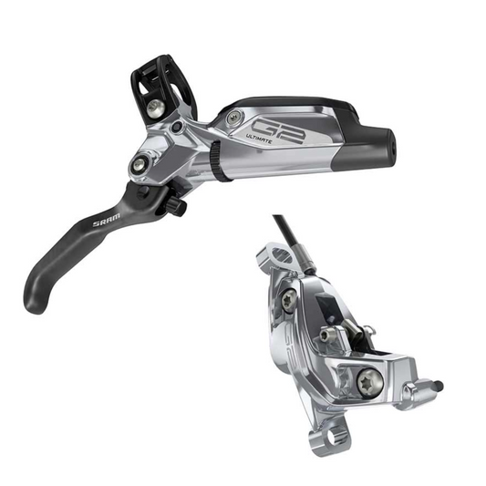 SRAM G2 Ultimate front brake with carbon lever and titanium hardware, Polar Grey