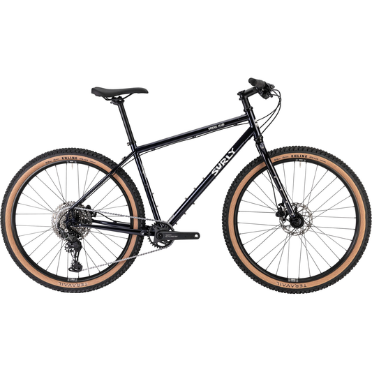 Surly Bridge Club bike in Squid Ink steel adventure bicycle on white background