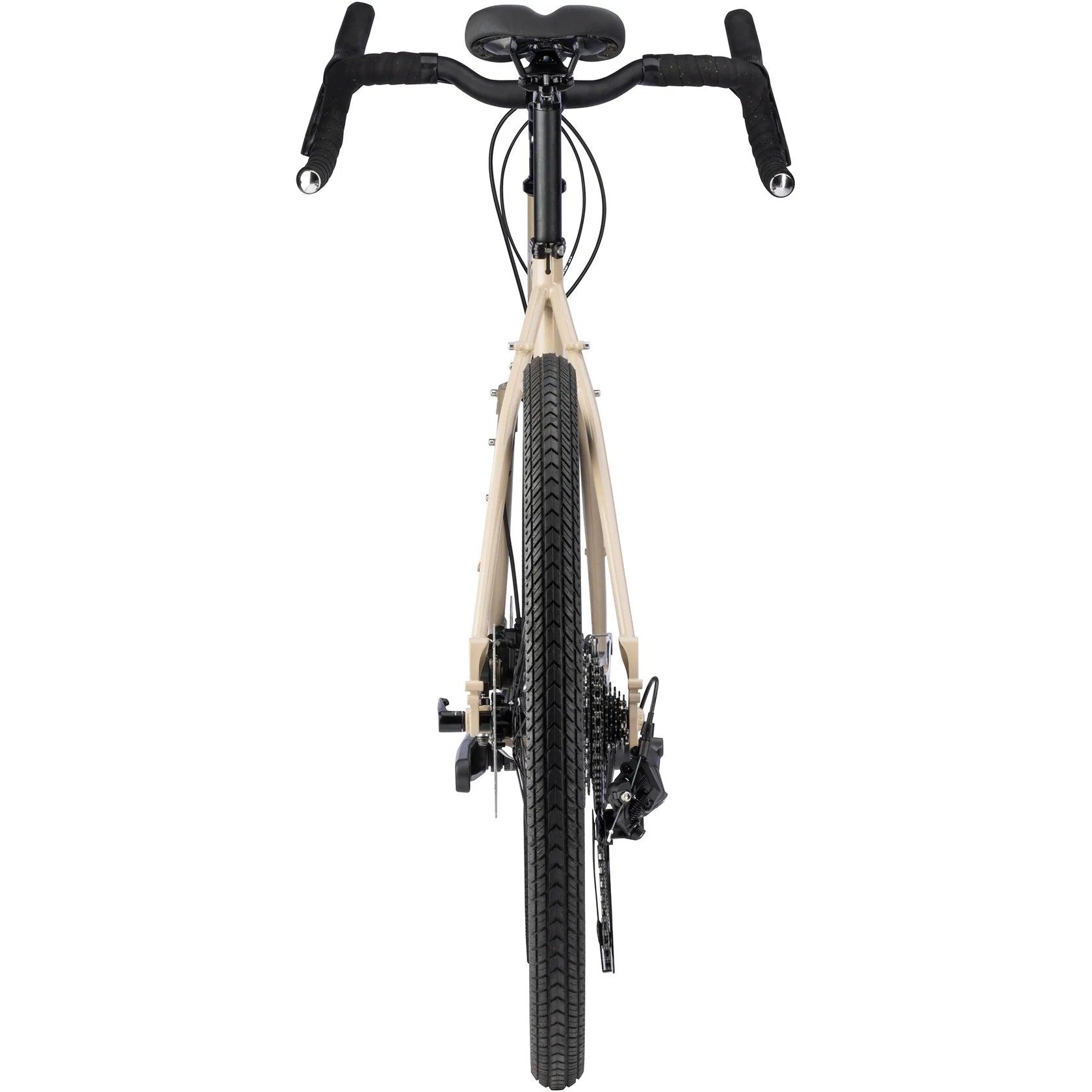 Surly Disc Trucker 26 in Grandpa’s Khakis steel touring bike back view