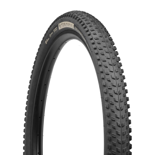 Teravail Drawpoint tire Light Trail casing and Grip Compound treads and wall close up view