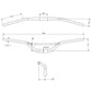 Teravail Moonstone carbon handlebar 85mm rise geometries plan