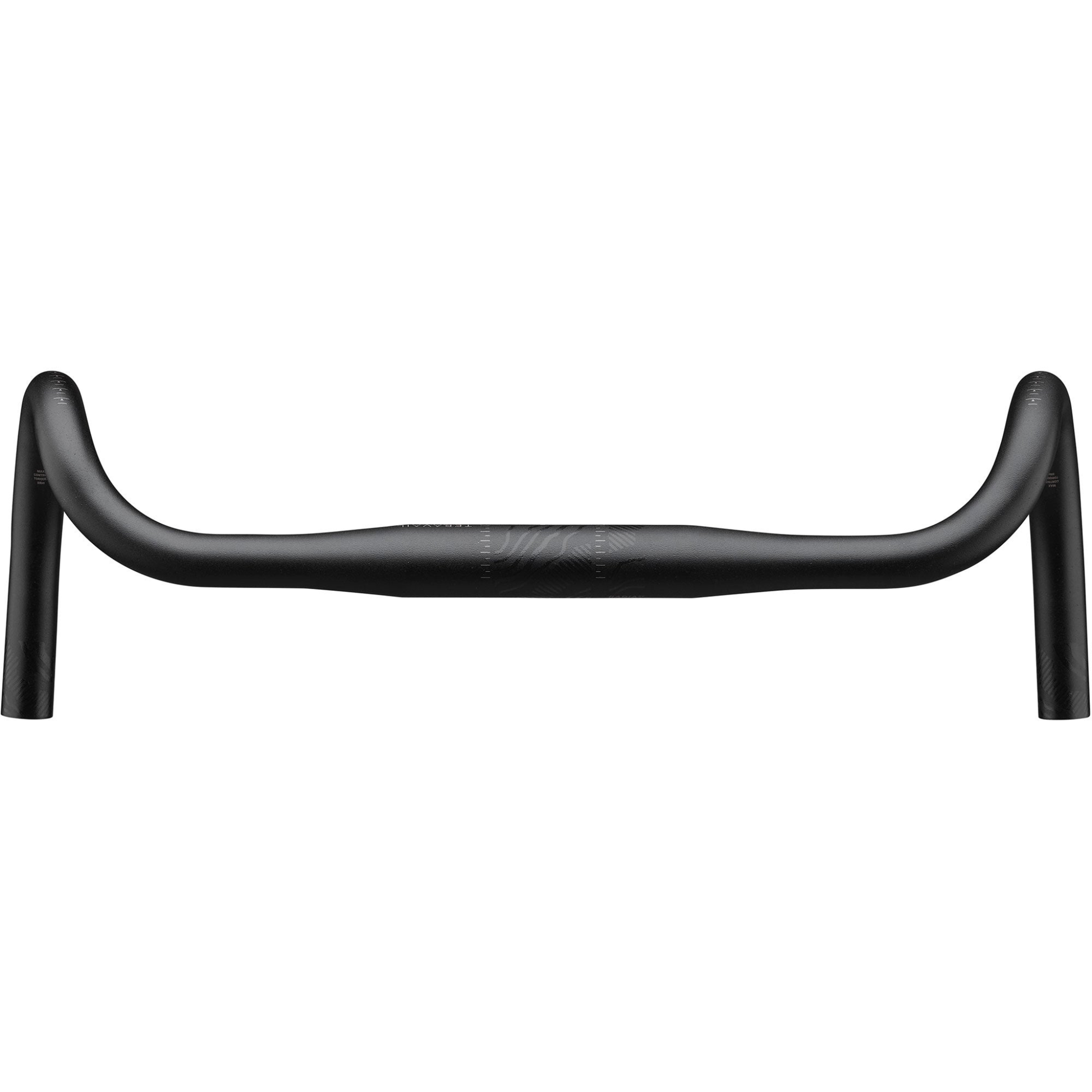 Top view of the Teravail Radia 12 SE flared aluminum drop handlebar on white background