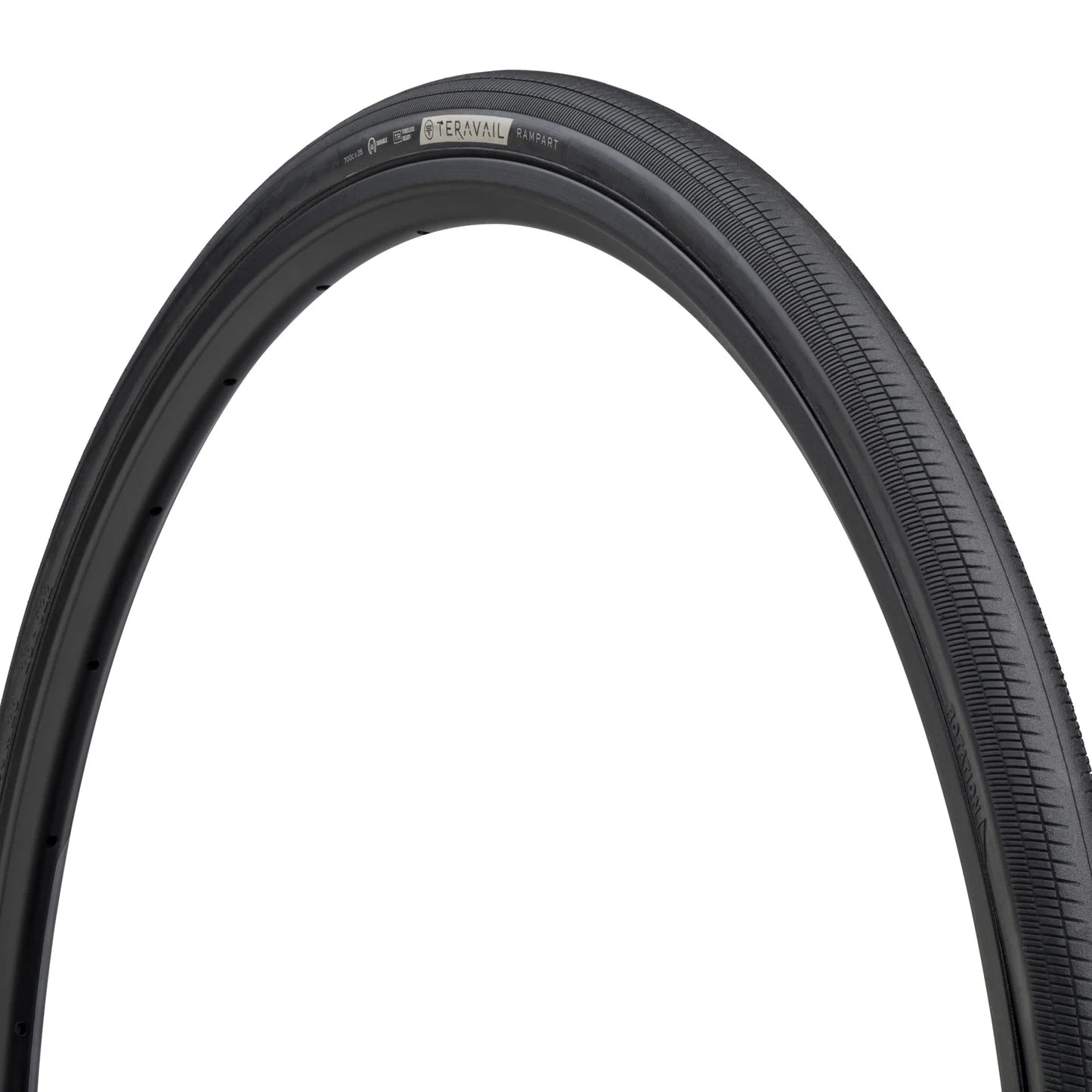Teravail Rampart V1 gravel tire side wall view