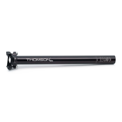 Thomson Elite aluminium bicycle seatpost with integrally machined head, forged two-bolt saddle clamp and precision-engineered 7000-series aluminium construction.