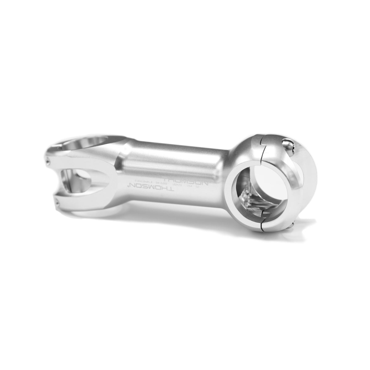 Thomson G2 31.8mm bicycle stem CNC-machined from 7000-series aluminum with titanium hardware and Thomson classic CNC feed lines.