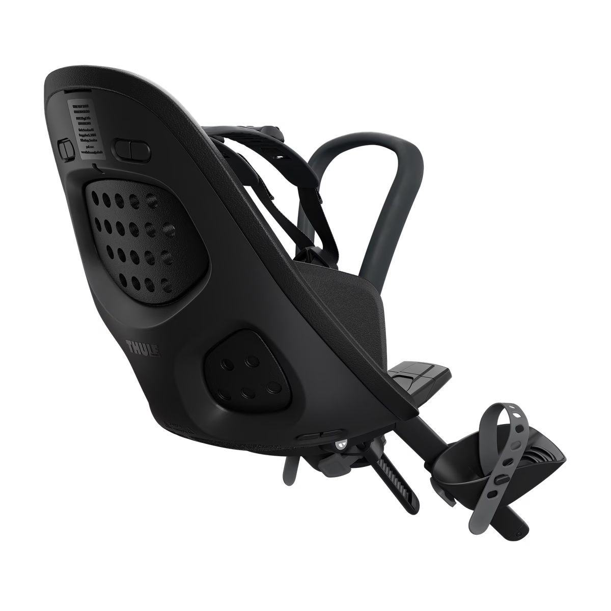 Thule Yepp 2 Mini front mounted child bike seat Midnight Black back view