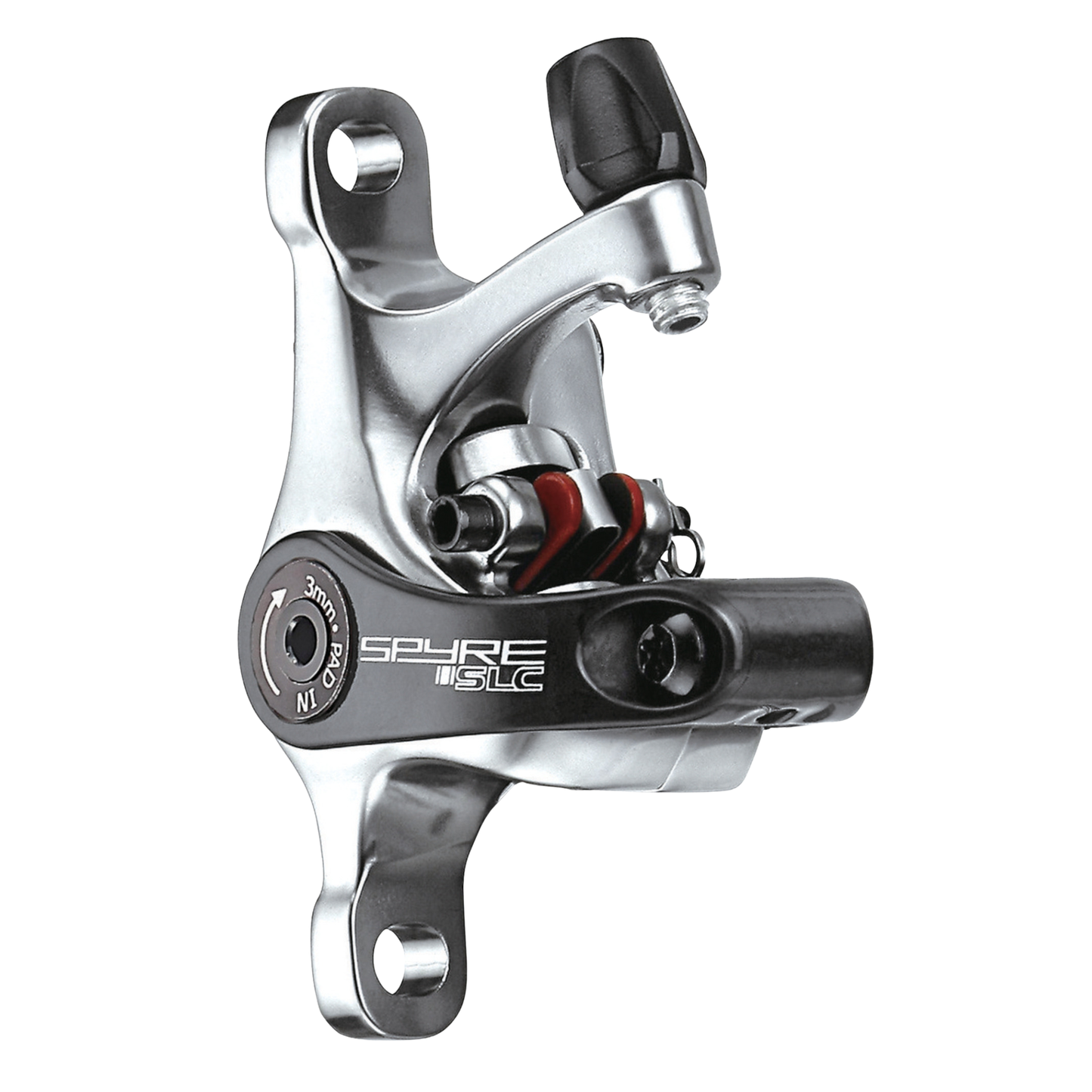 TRP Spyre-SLC mechanical disc brake post mount grey front view