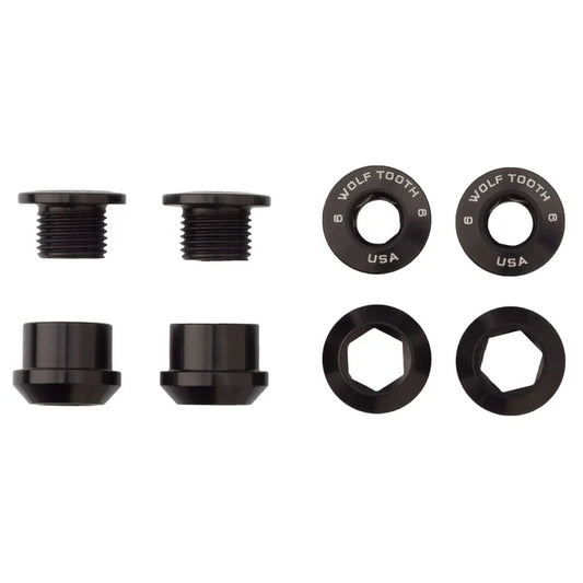 Wolf Tooth 1x chainring bolt set black