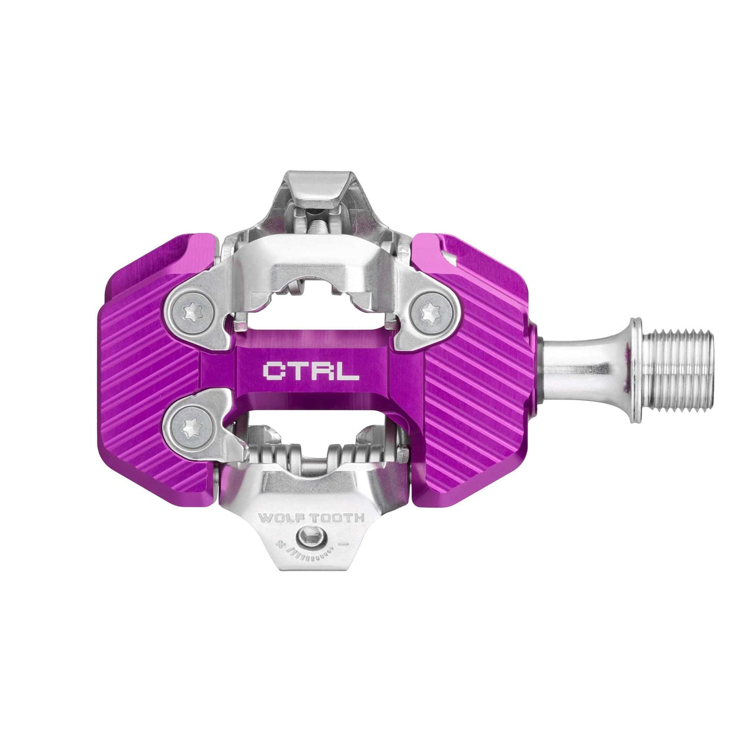 Wolf Tooth CTRL Trail clipless pedal ultraviolet purple top view