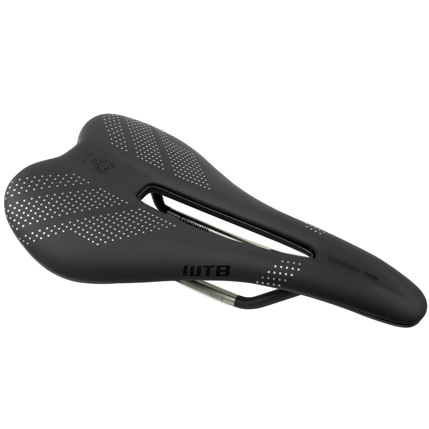 WTB Gravelier saddle black chromoly rails font right view