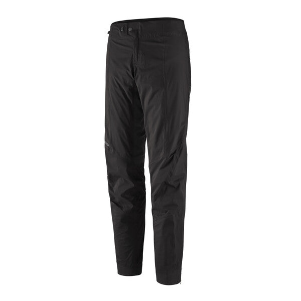 Patagonia Men's Dirt Roamer Storm waterproof mountain bike pants with reinforced knees, adjustable OppoSet® waistband, zippered thigh pockets and leg openings.