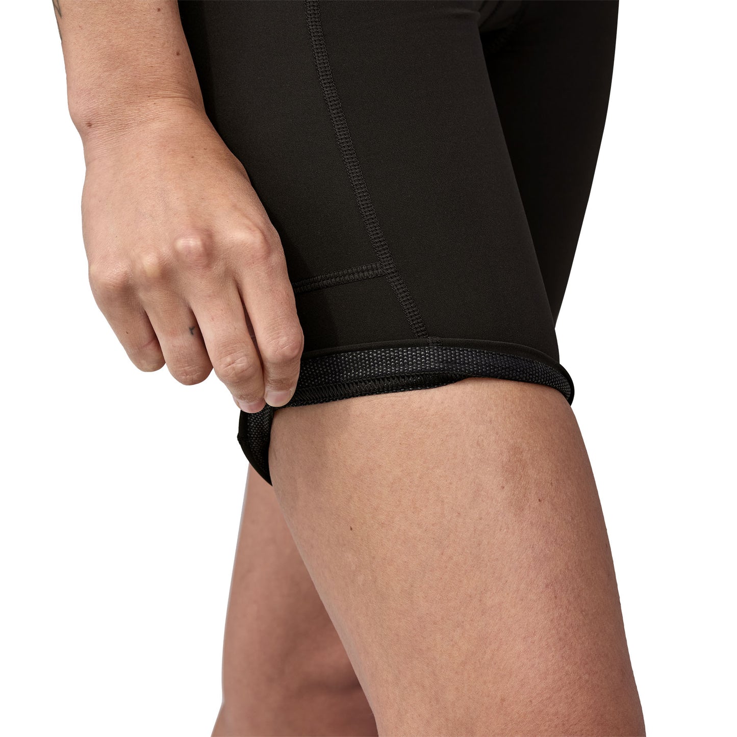 Patagonia Women’s Nether Bike Shorts black right side anti slip band