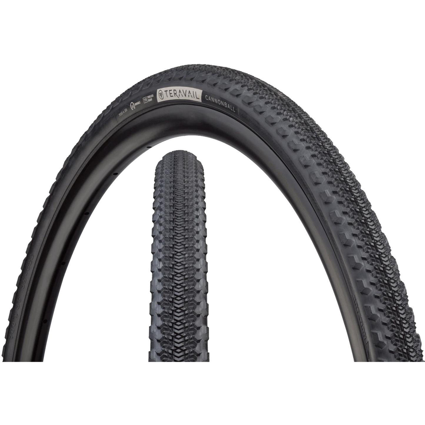 Teravail Cannonball V1 tire black wall side view
