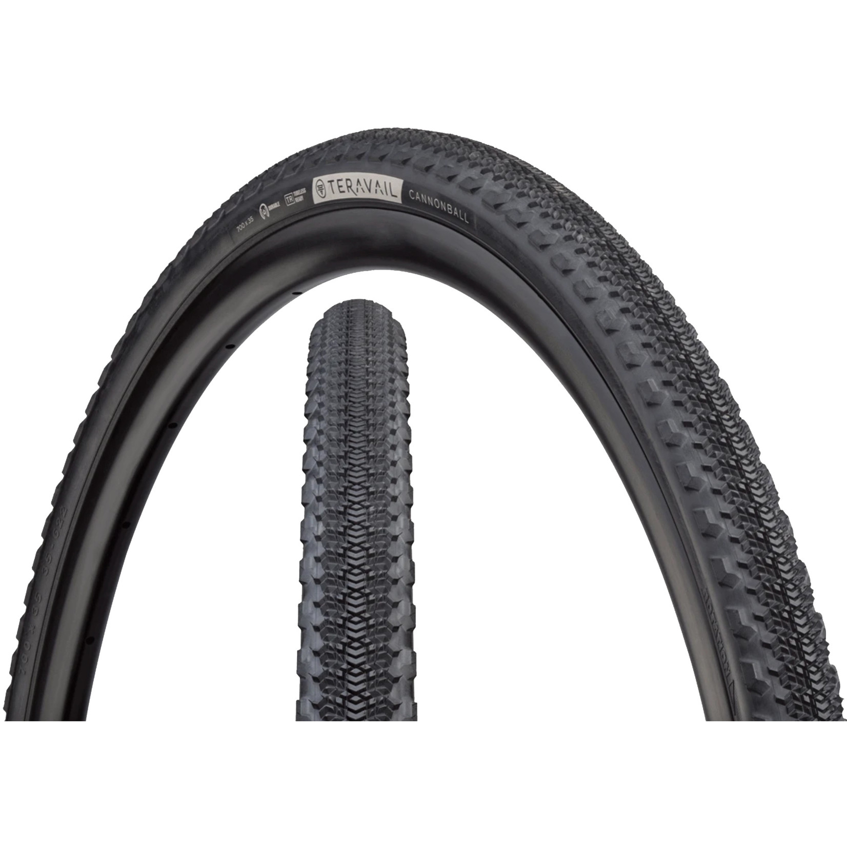 Teravail Cannonball V1 tire black wall side view