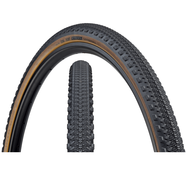 Teravail Cannonball V1 Light and Supple tire tan wall side view